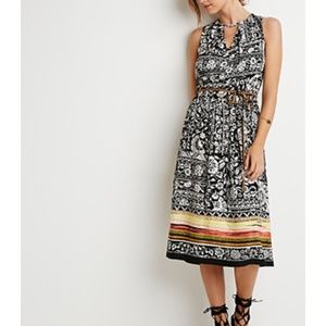 Black and White Printed Dress